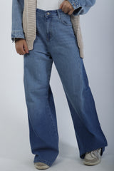 Wide-leg Waist Adjustable Denim