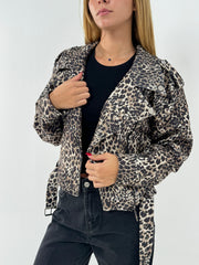 Leopard Biker Jacket