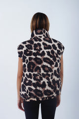 Leopard Puffer Vest