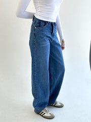 Washed Wide Leg Denim